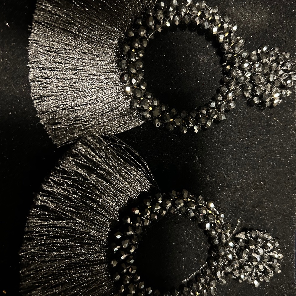 Black Stone Earrings